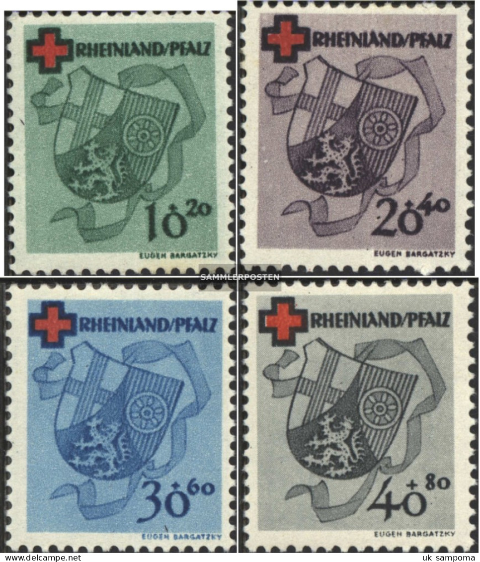 Franz. Zone-Rheinland Palatine 42A-45A (complete Issue) Unmounted Mint / Never Hinged 1949 Red Cross - Rhine-Palatinate