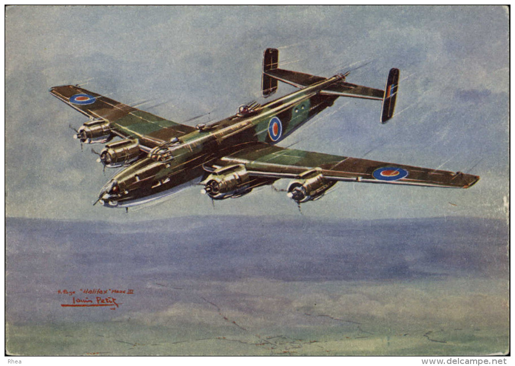 AVIATION  MILITAIRE - AVION - Dessin De Petit - HANDLEY PAGE - 1939-1945: 2ème Guerre