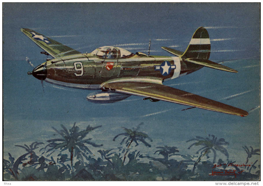 AVIATION  MILITAIRE - AVION - Dessin De Petit - BELL - 1939-1945: 2ème Guerre