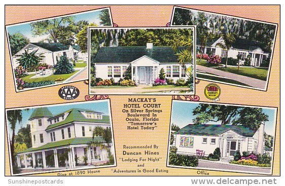 Florida Ocala MacKay's Hotel Court Silver Springs Boulevard 1949 - Ocala