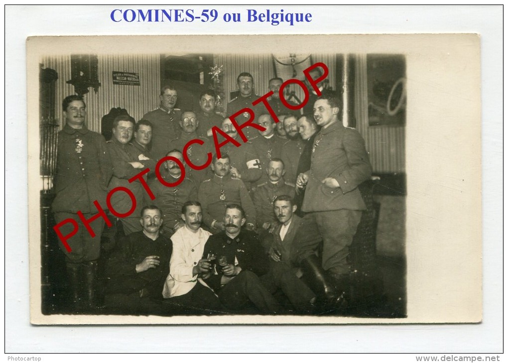 COMINES-KOMEN-Carte Photo Allemande-Guerre-14-18-1 WK-BELGIEN-FRANCE-59- - Comines-Warneton - Komen-Waasten