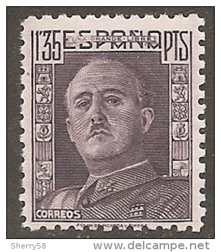 1946-ED. 1001 GENERAL FRANCO DENTADO GRUESO-NUEVO SIN FIJASELLOS - Nuovi