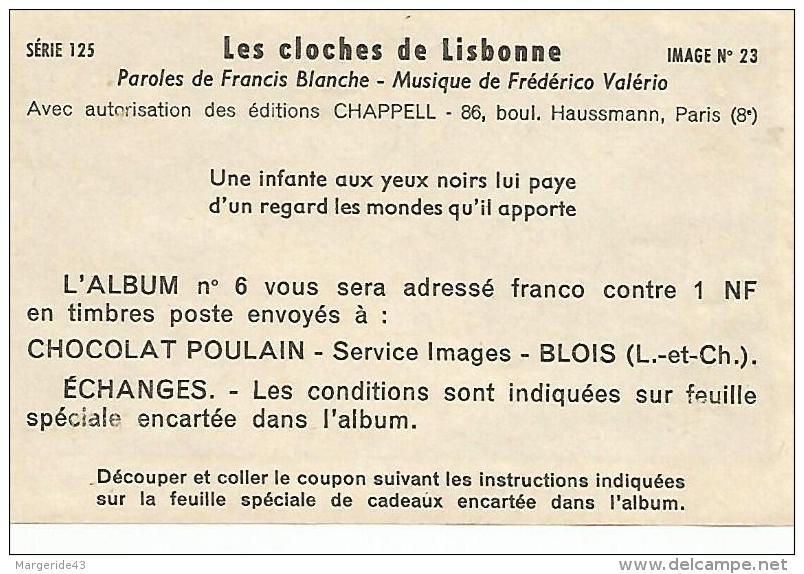 CHROMOS POULAIN - CHANSONS - LES CLOCHES DE LISBONNE. - Poulain