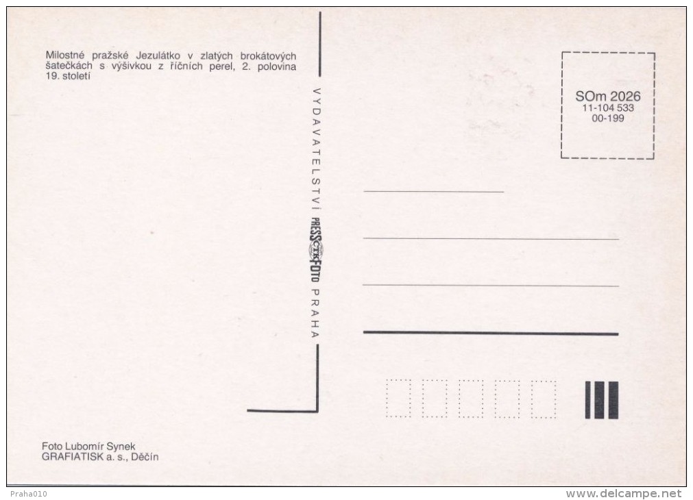 J2753 - Czechoslovakia (1991) Manufacturing Defect (R!) - Cartes Maximum: Graceful Infant Jesus Of Prague - Variétés Et Curiosités