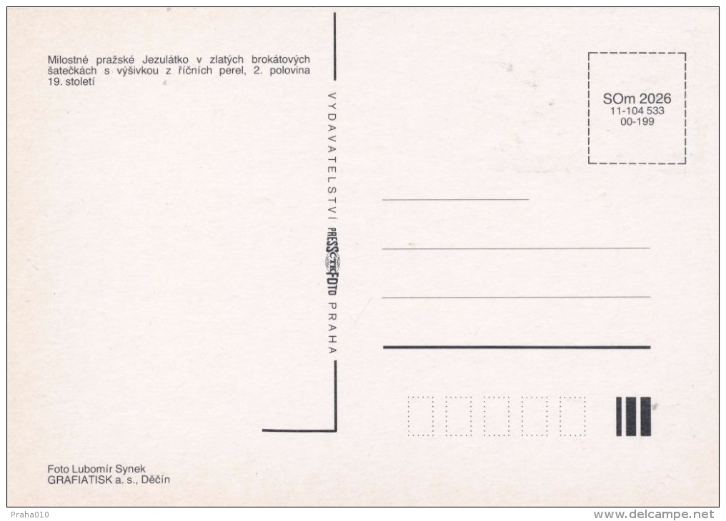 J2764 - Czechoslovakia (1991) Manufacturing Defect (R!) - Cartes Maximum: Graceful Infant Jesus Of Prague - Abarten Und Kuriositäten