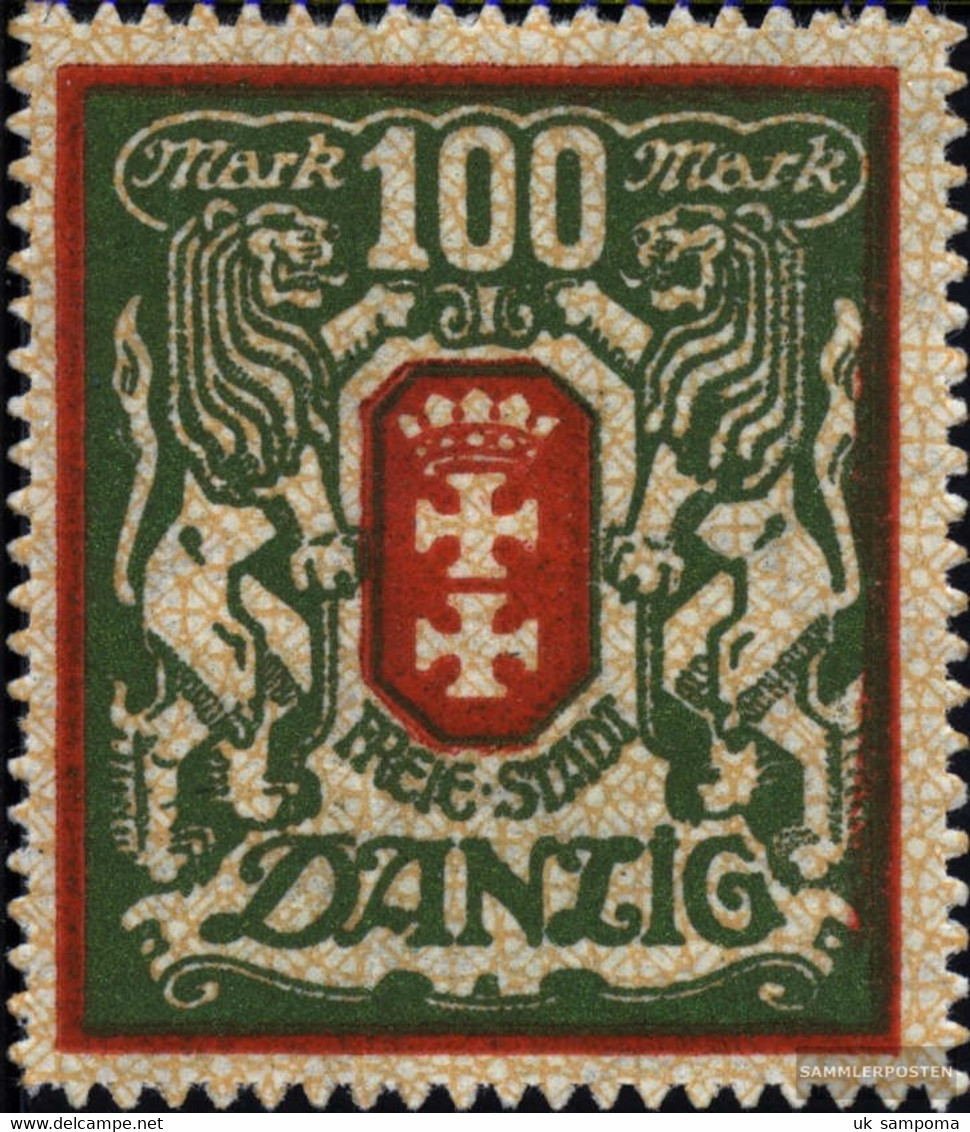 Gdansk 101Y With Puncture, Perforation Possibly. Errors With Hinge 1922 Large Crest - Mint