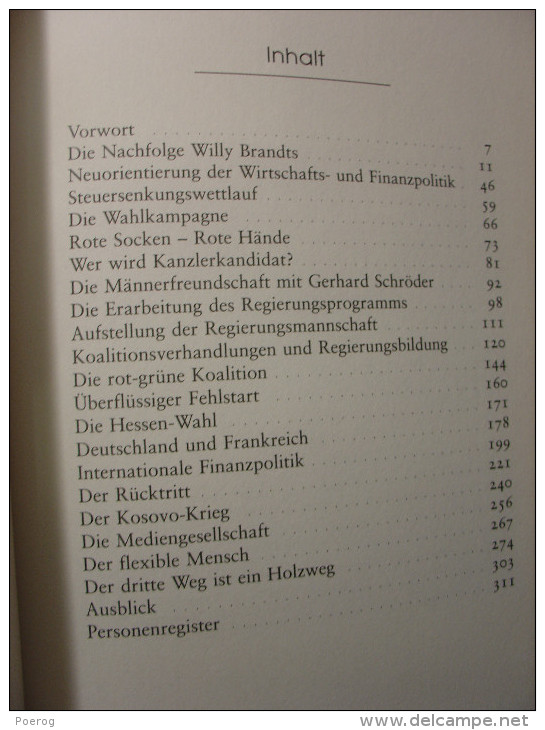 OSKAR LAFONTAINE - DAS HERZ SCHLäGT LINKS - ECON - 1999 - TBE - Livre En Allemand - Hedendaagse Politiek