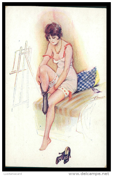 FRANCE - ILLUSTRATEURS - « Suzanne Meunier» - La Combinaison Rose ( Ed. R. Et Cie Imp. - Paris  Nº 502) Carte Postale - Meunier, S.