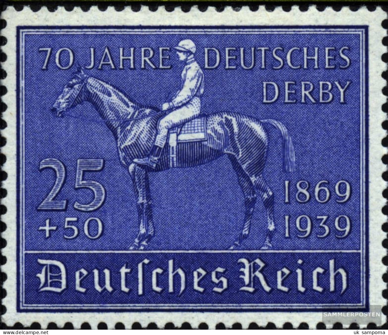 German Empire 698 (complete Issue) Unmounted Mint / Never Hinged 1939 German Derby Horse Racing - Unused Stamps