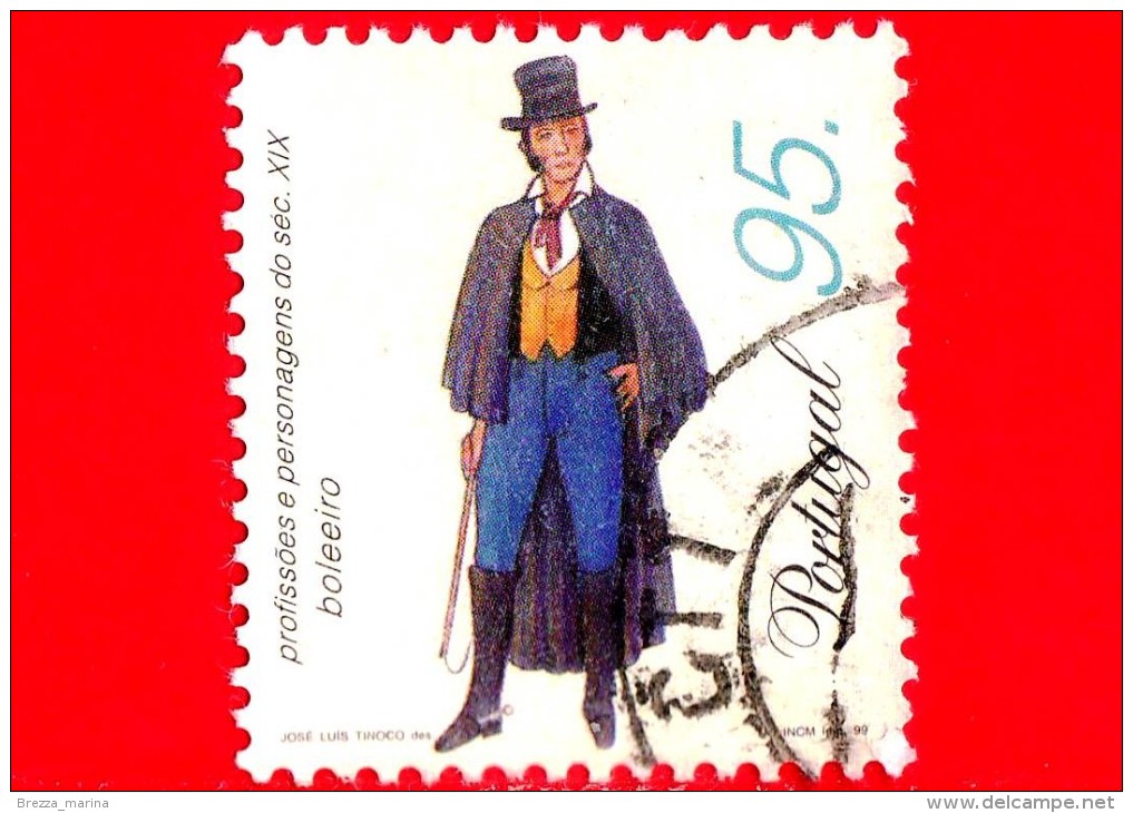 PORTOGALLO - Usato - 1999 - Professioni Del XIX Secolo - Cocchiere - Coachman - Boleeiro - 95 - Tipo 5 - Used Stamps