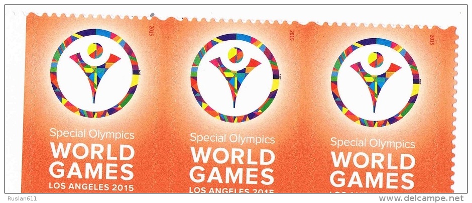 USA 2015 Special Olympic World Games 0.49c X 3 MNH ** - Unused Stamps