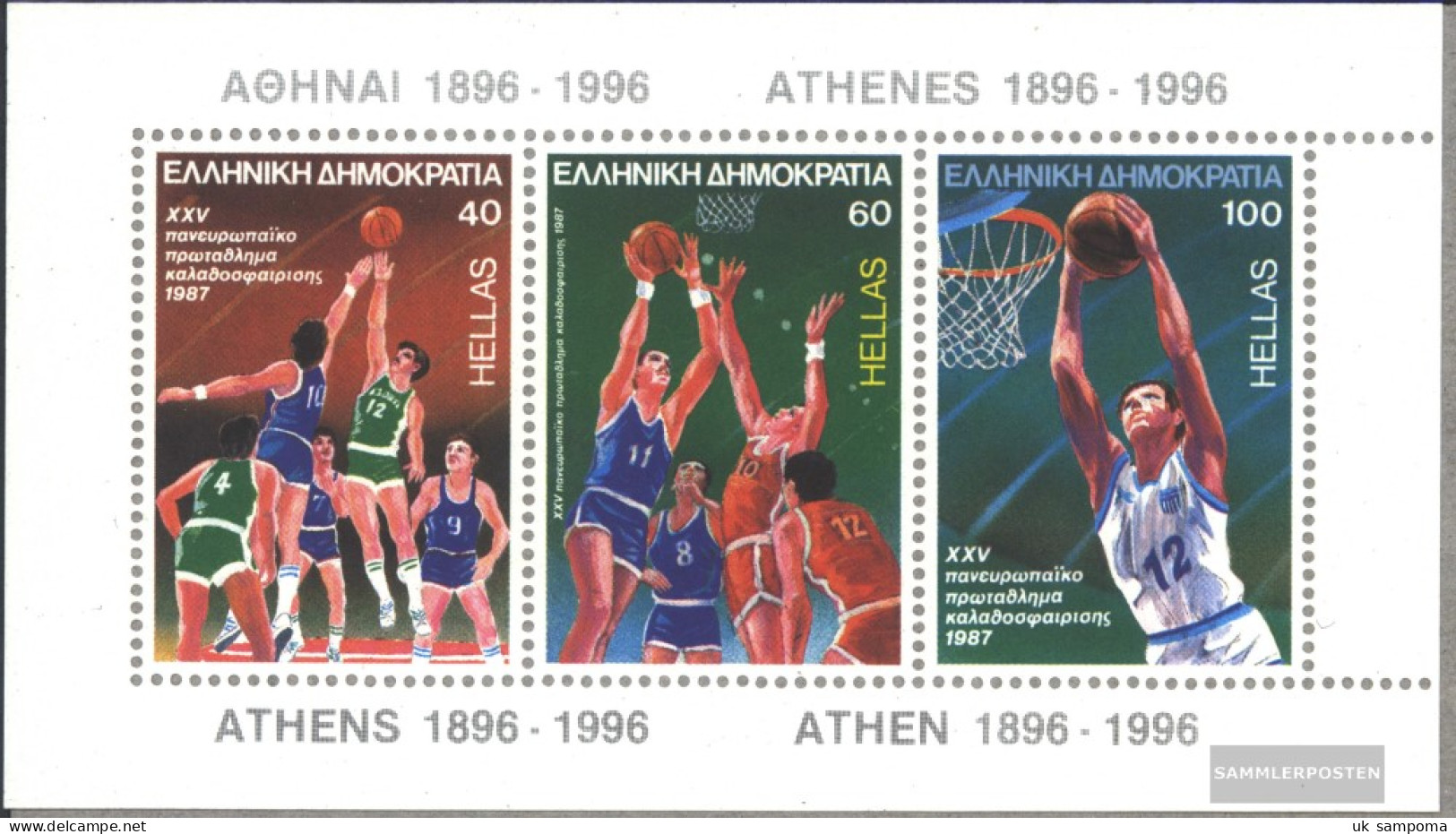 Greece Block6 (complete Issue) Unmounted Mint / Never Hinged 1987 Basketball-european Championship - Blokken & Velletjes