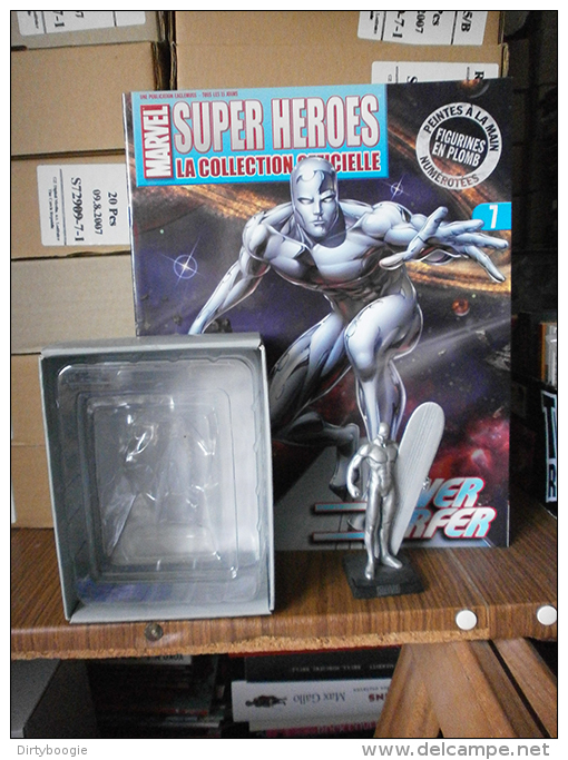 FIGURINE METAL SILVER SURFER Avec Sa Boîte Et Son Fascicule - MARVEL -EAGLEMOSS - Estatuas En Metal