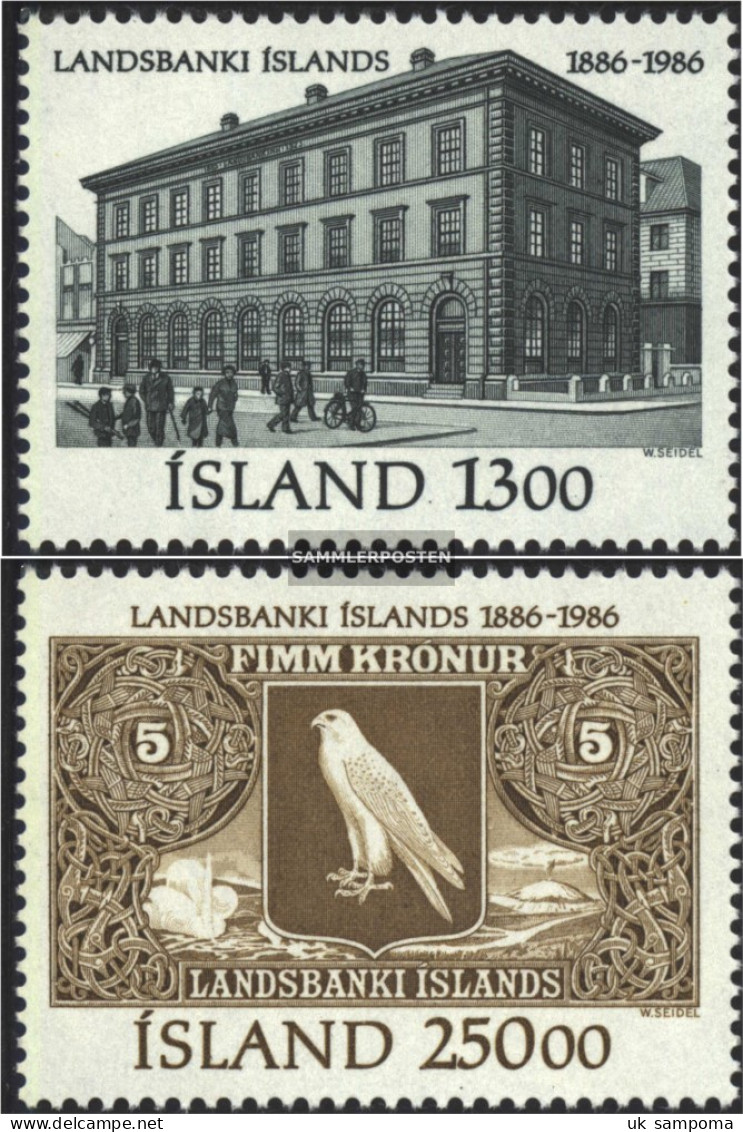 Iceland 652-653 (complete Issue) Unmounted Mint / Never Hinged 1986 Landesbank - Ongebruikt