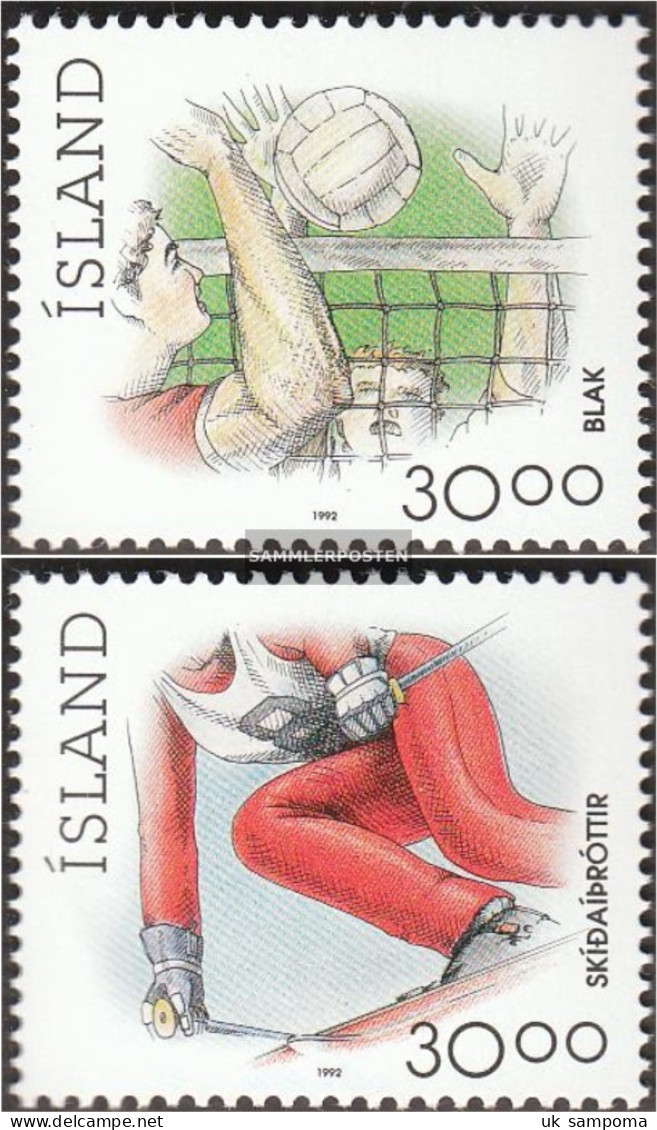 Iceland 760-761 (complete Issue) Unmounted Mint / Never Hinged 1992 Sports - Unused Stamps