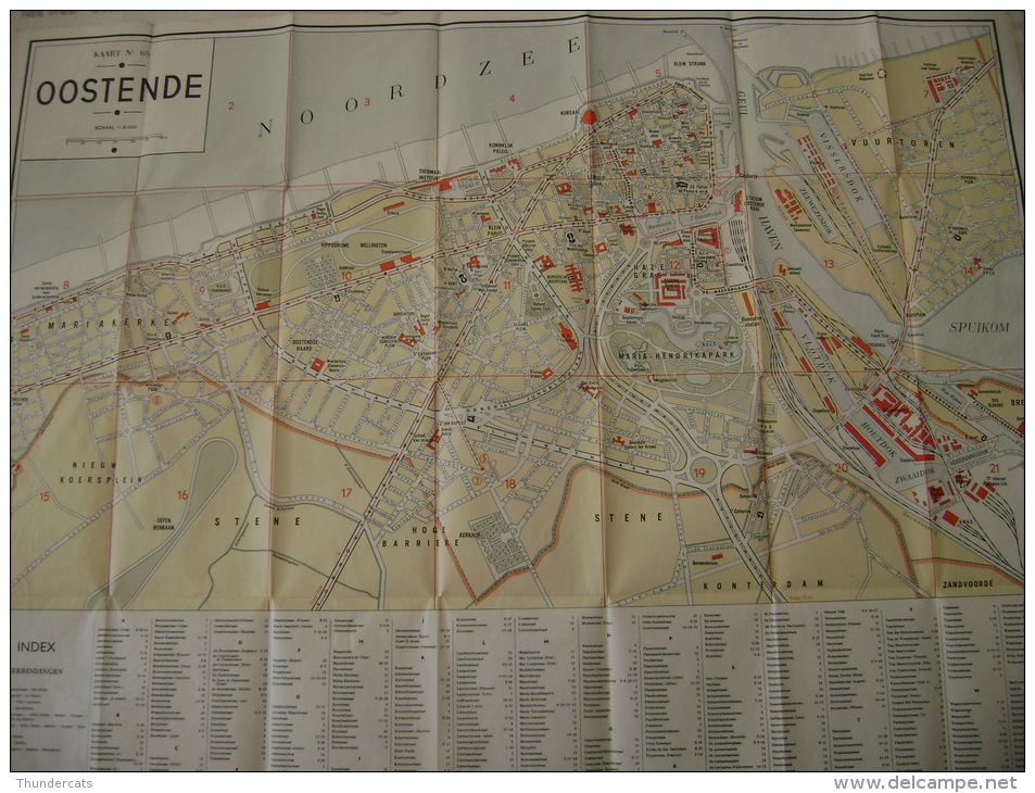 OUD PLAN VAN OOSTENDE OSTENDE  EN VOORSTEDEN N° 68  2e Uitgave - Cartes Routières