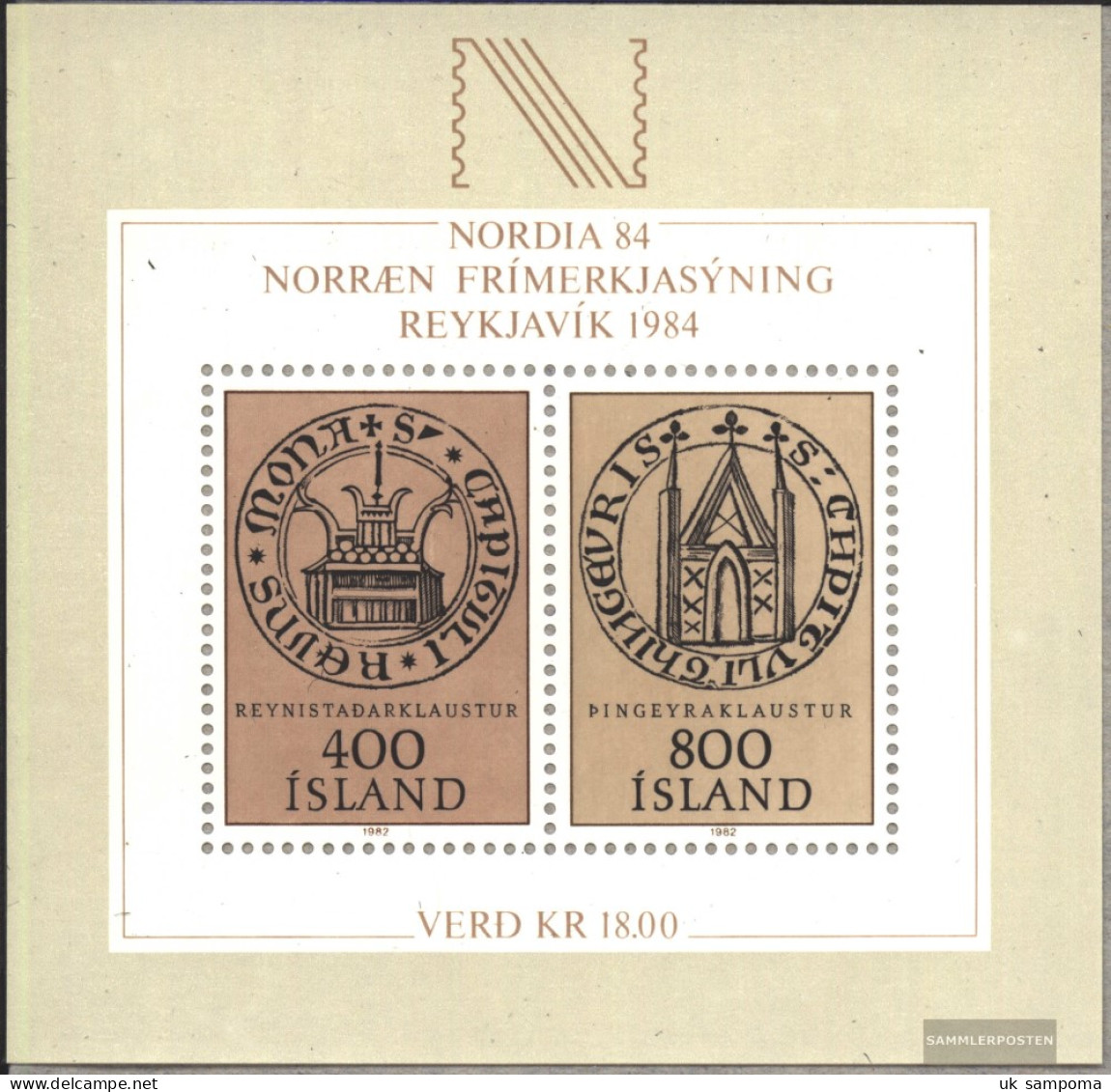 Iceland Block4 (complete Issue) Unmounted Mint / Never Hinged 1982 NORDIA - Blocks & Sheetlets