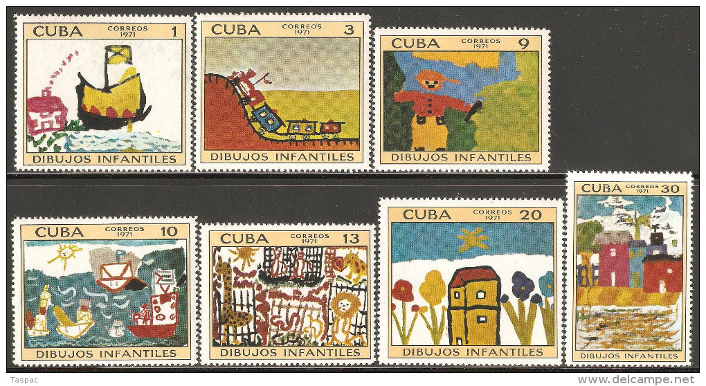 1971 Mi# 1707-1713 ** MNH - Children’s Drawings - Neufs