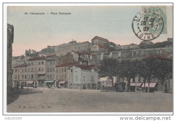 42 -  CPA SAINT CHAMOND : PLACE NATIONALE - Saint Chamond