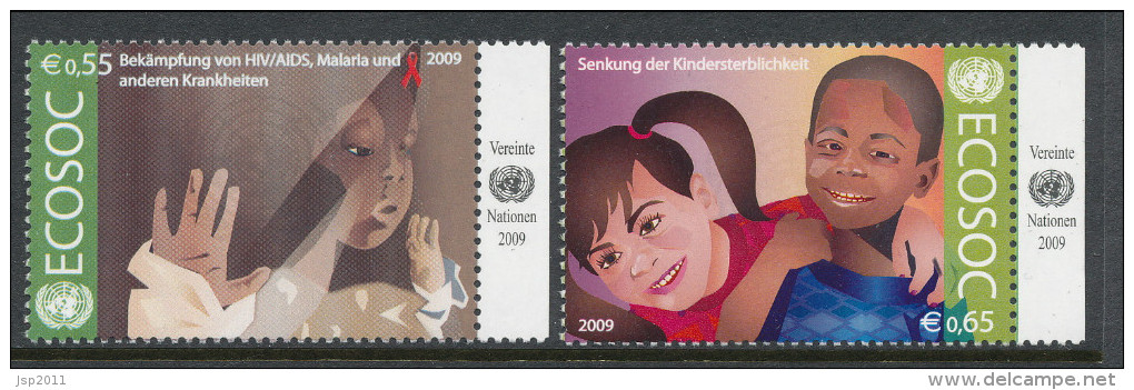 UN Vienna 2009 Michel # 605-606, MNH ** - Nuevos