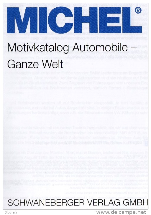 Motiv Katalog Automobile MlCHEL Ganze Welt 2015 New 64€ Automotiv Car Topic Stamps Catalogue The World 978-3-95402-118-5 - Andere & Zonder Classificatie