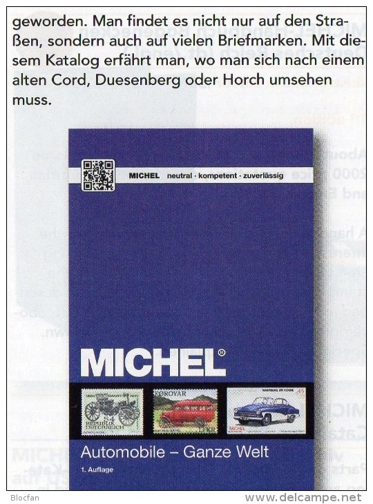 MlCHEL Motiv Katalog Automobile Ganze Welt 2015 Neu 64€ Automotiv Car Topic Stamps Catalogue The World 978-3-95402-118-5 - Littérature & DVD