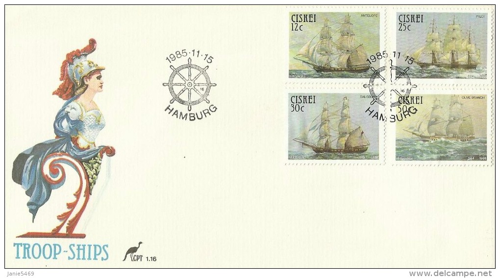 Ciskei 1985 Troop Ships FDC - Ciskei