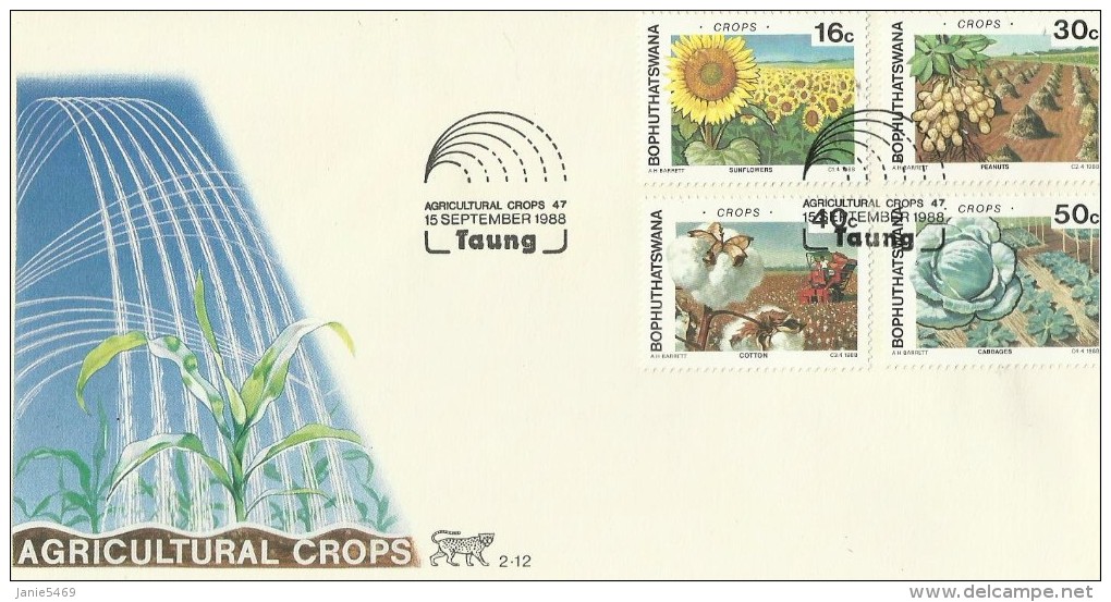 South Africa Bophuthatswana 1988 Agricultural Crops FDC - Bophuthatswana