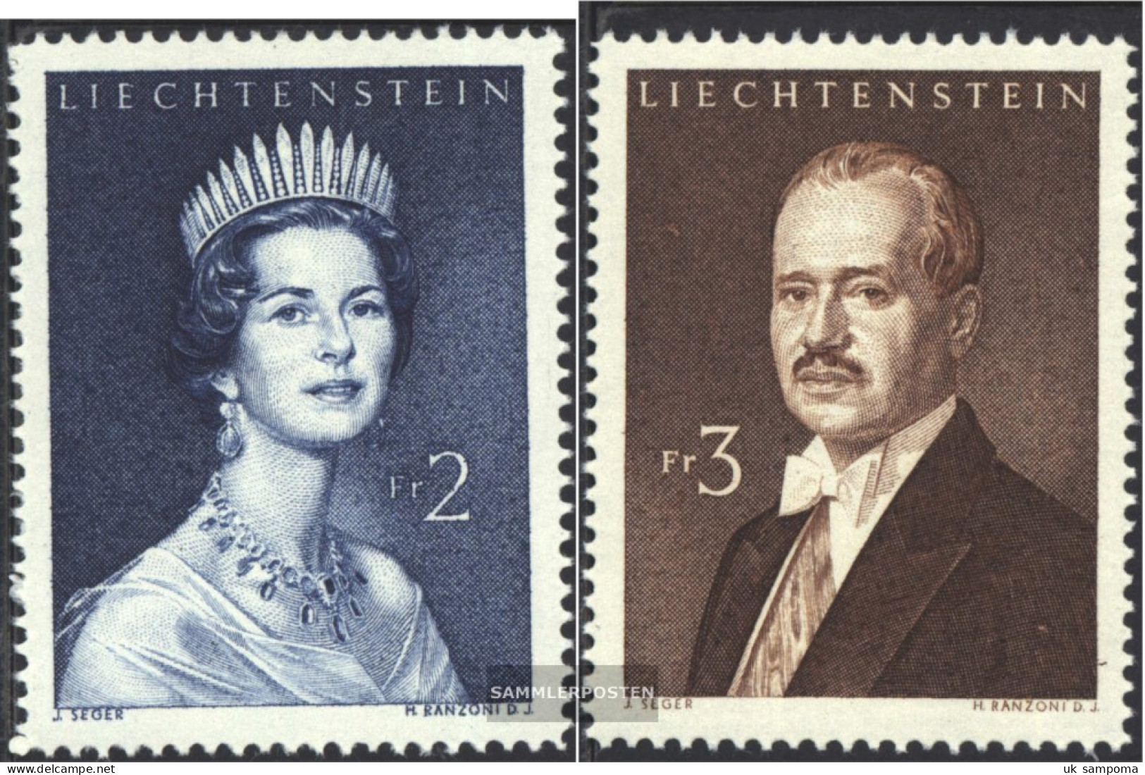 Liechtenstein 402-403 (complete Issue) Unmounted Mint / Never Hinged 1960 Clear Brands: Princely - Neufs