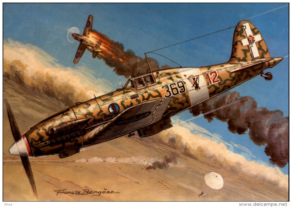 AVIATION  MILITAIRE - AVION - Dessin De BERGESE - MACCHI C 202 - 1939-1945: 2ème Guerre