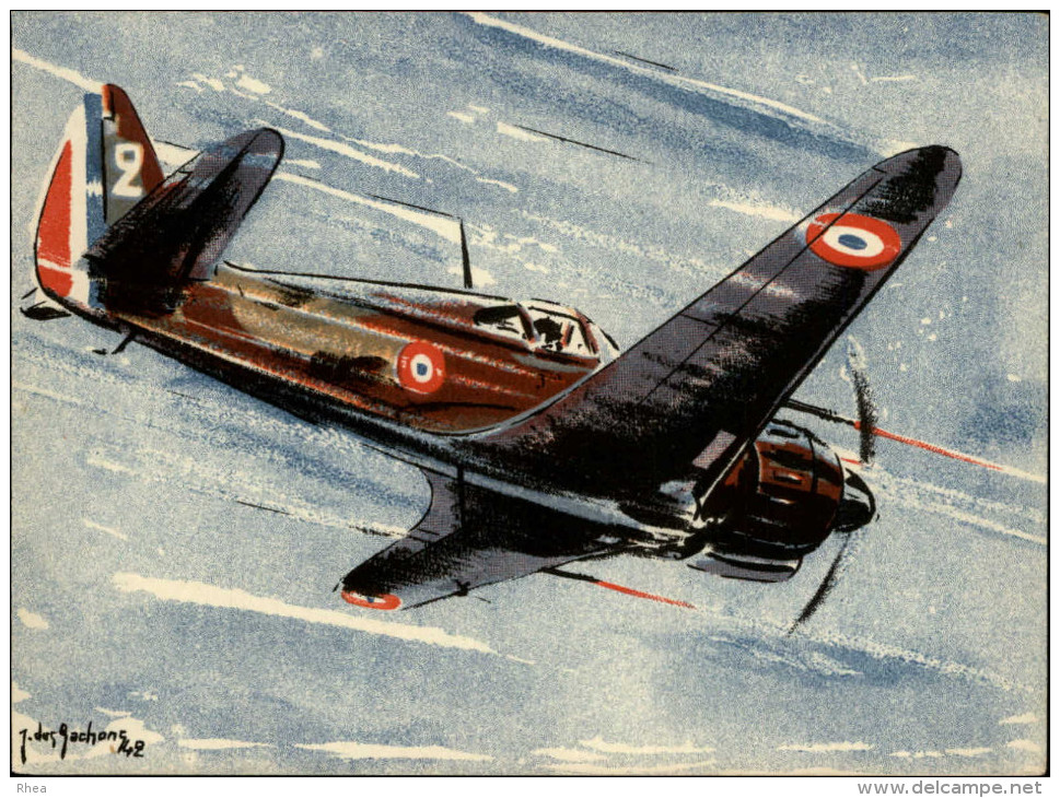 AVIATION  MILITAIRE - AVION - Dessin - SNCASO - 1939-1945: 2ème Guerre