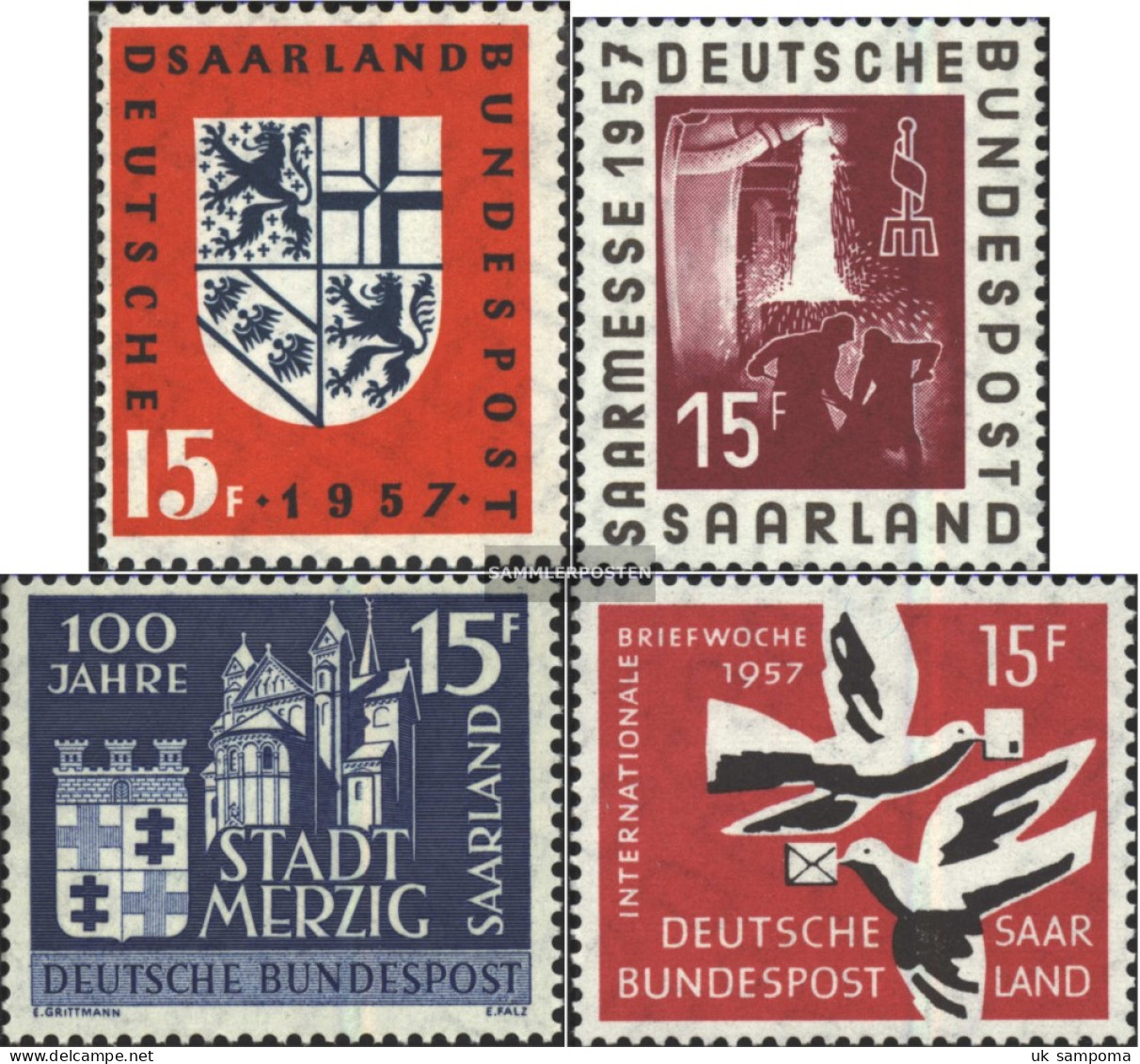 Saar 379,400,401,408 (complete Issue) Unmounted Mint / Never Hinged 1957 FAir, Merzig U.A. - Neufs