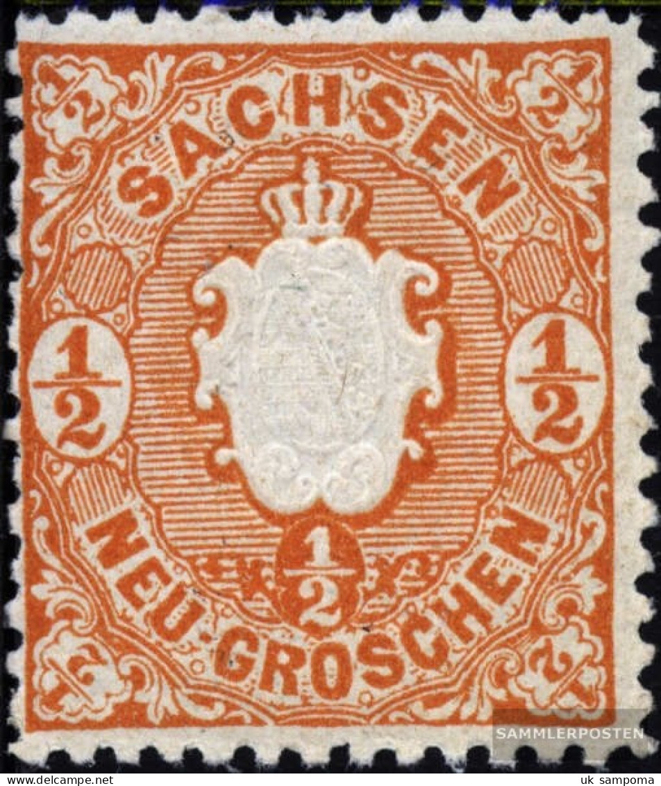 Saxony 15c With Hinge 1863 Coat Of Arms - Saxe
