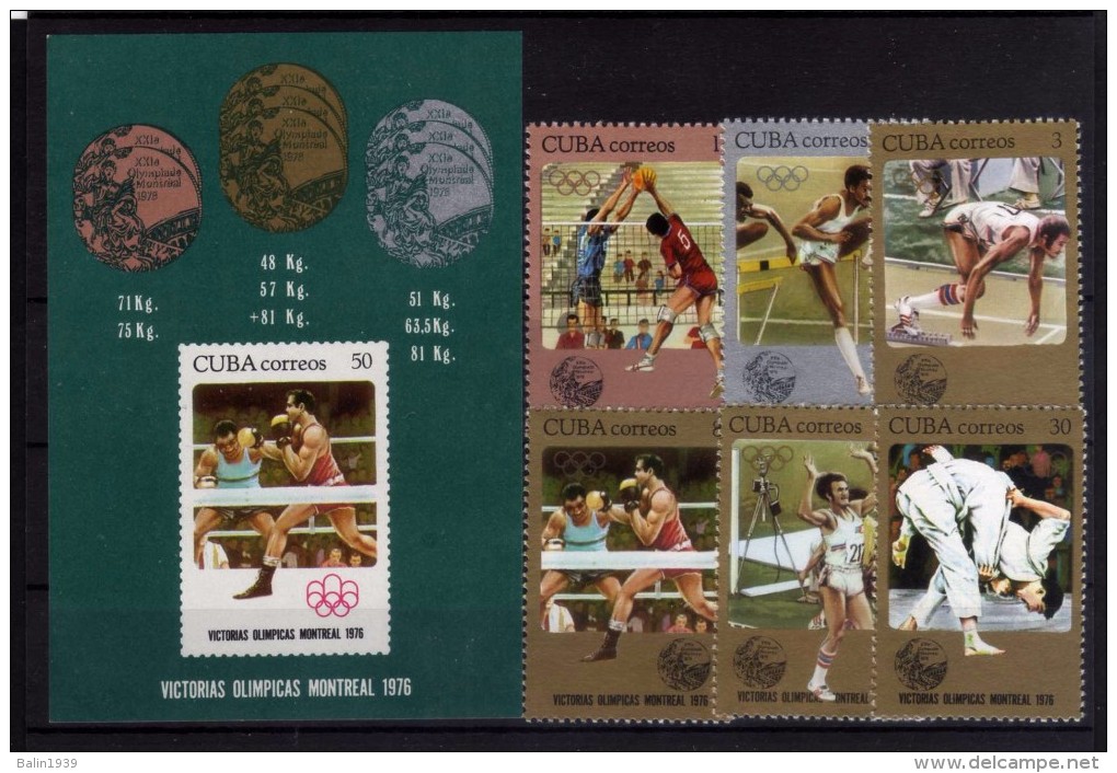 1976 - Cuba - JOOO. Montreal - Mi 3372 -3378 - MNH - Verano 1976: Montréal