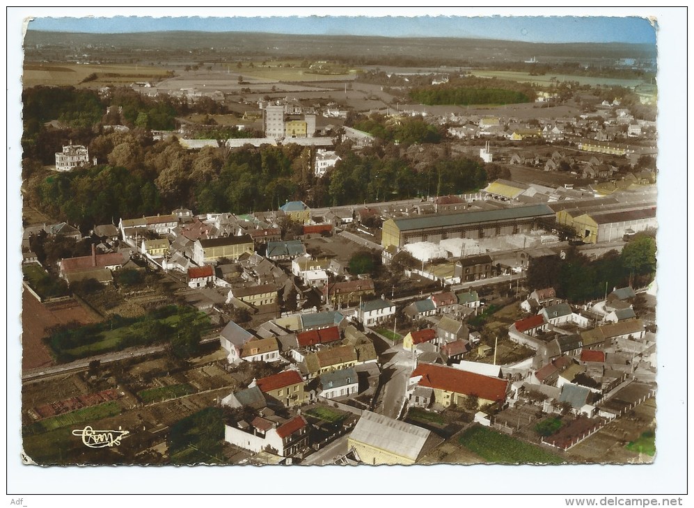 CPSM COLORISEE BLENDECQUES, VUE GENERALE AERIENNE, PAS DE CALAIS 62 - Autres & Non Classés