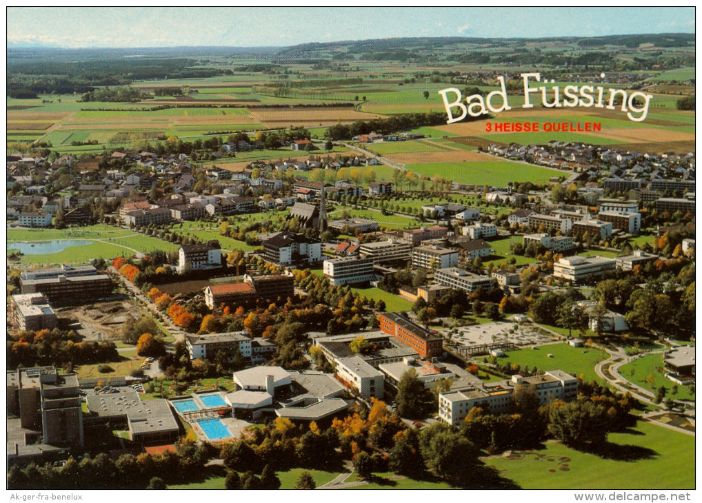 AK Bad Füssing Luftbild Luftaufnahme Thermalbad Kurmittelhaus Kurpark Bayern GERMANY Niederbayern Aerial View - Bad Füssing