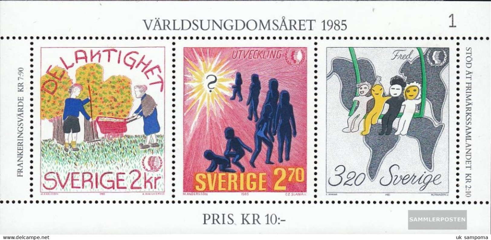 Sweden Block13 (complete Issue) Unmounted Mint / Never Hinged 1985 Year The Youth - Blocs-feuillets