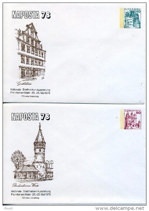 ALLEMAGNE FEDERALE 2 ENVELOPPES NEUVES ENTIERS POSTAUX 1978 - Enveloppes - Neuves