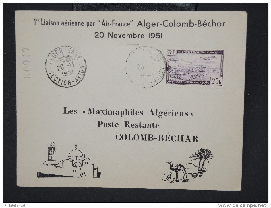 ALGERIE - Premier Vol - Détaillons Collection - A Voir - Lot 7150 - Airmail