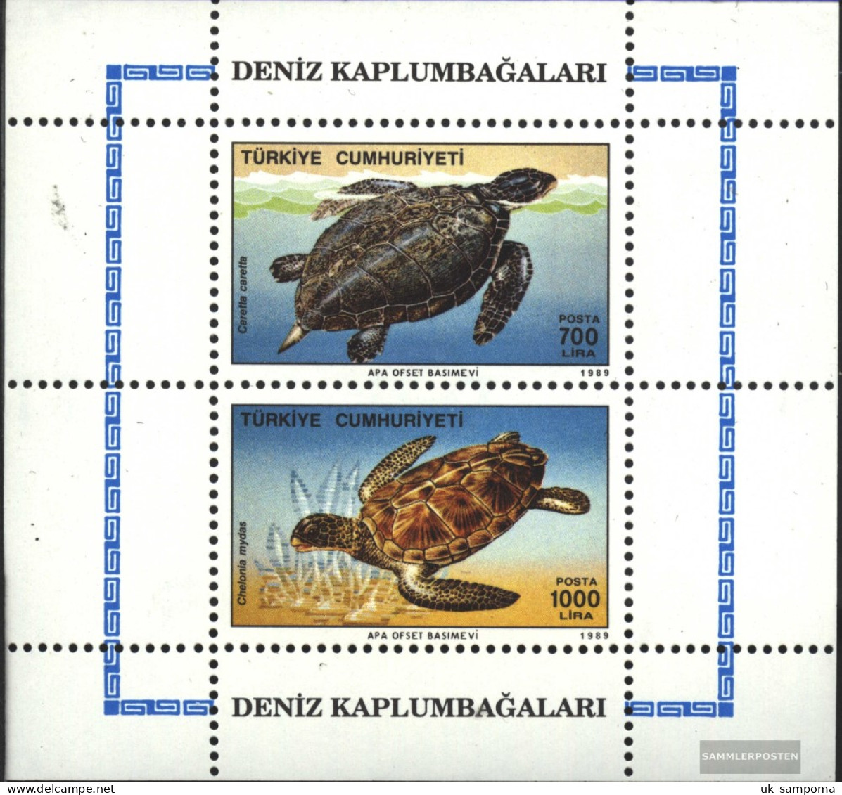 Turkey Block28 (complete Issue) Unmounted Mint / Never Hinged 1989 Marine Turtles - Blocs-feuillets