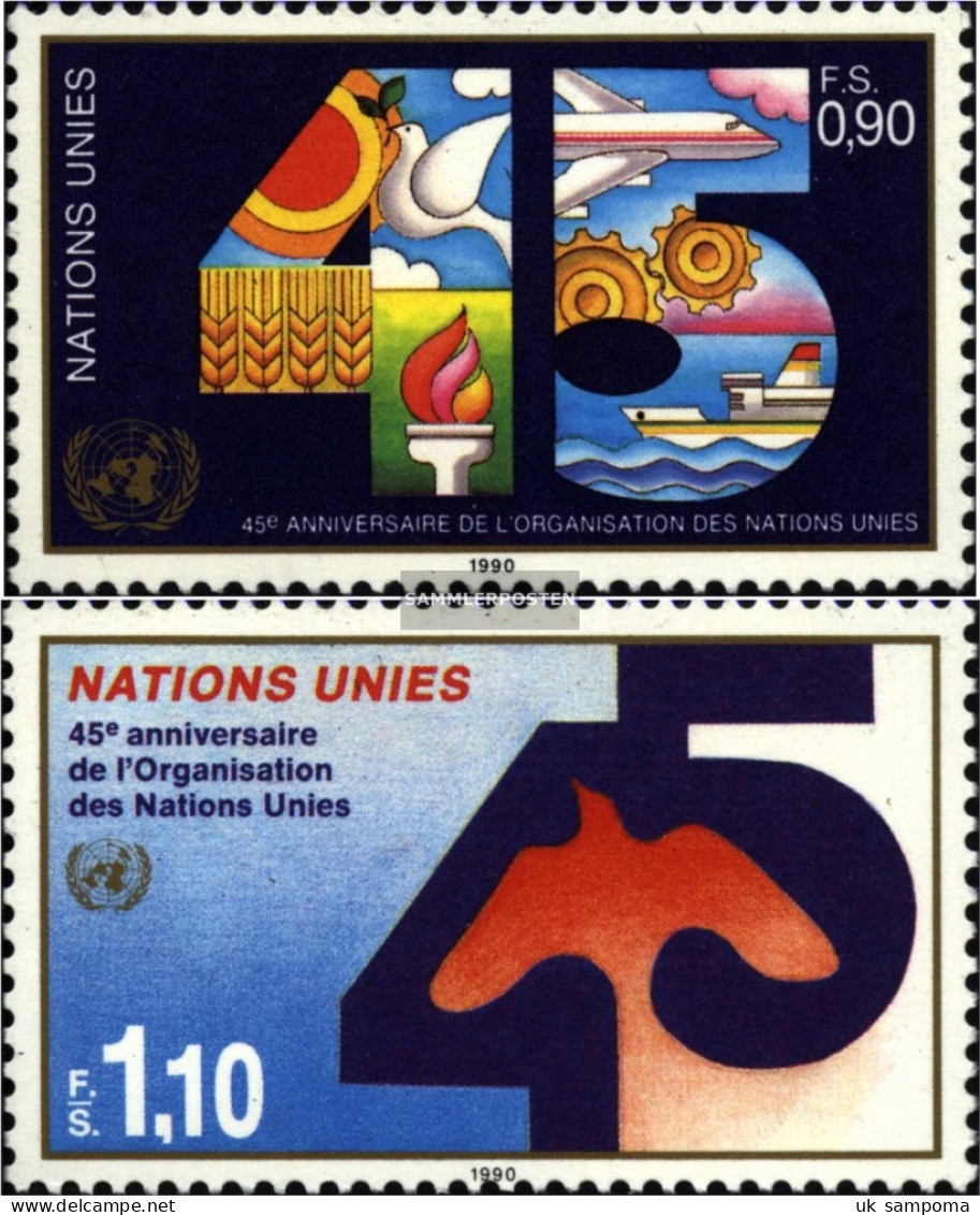 UN - Geneva 188-189 (complete Issue) Unmounted Mint / Never Hinged 1990 45 Years UN - Ungebraucht