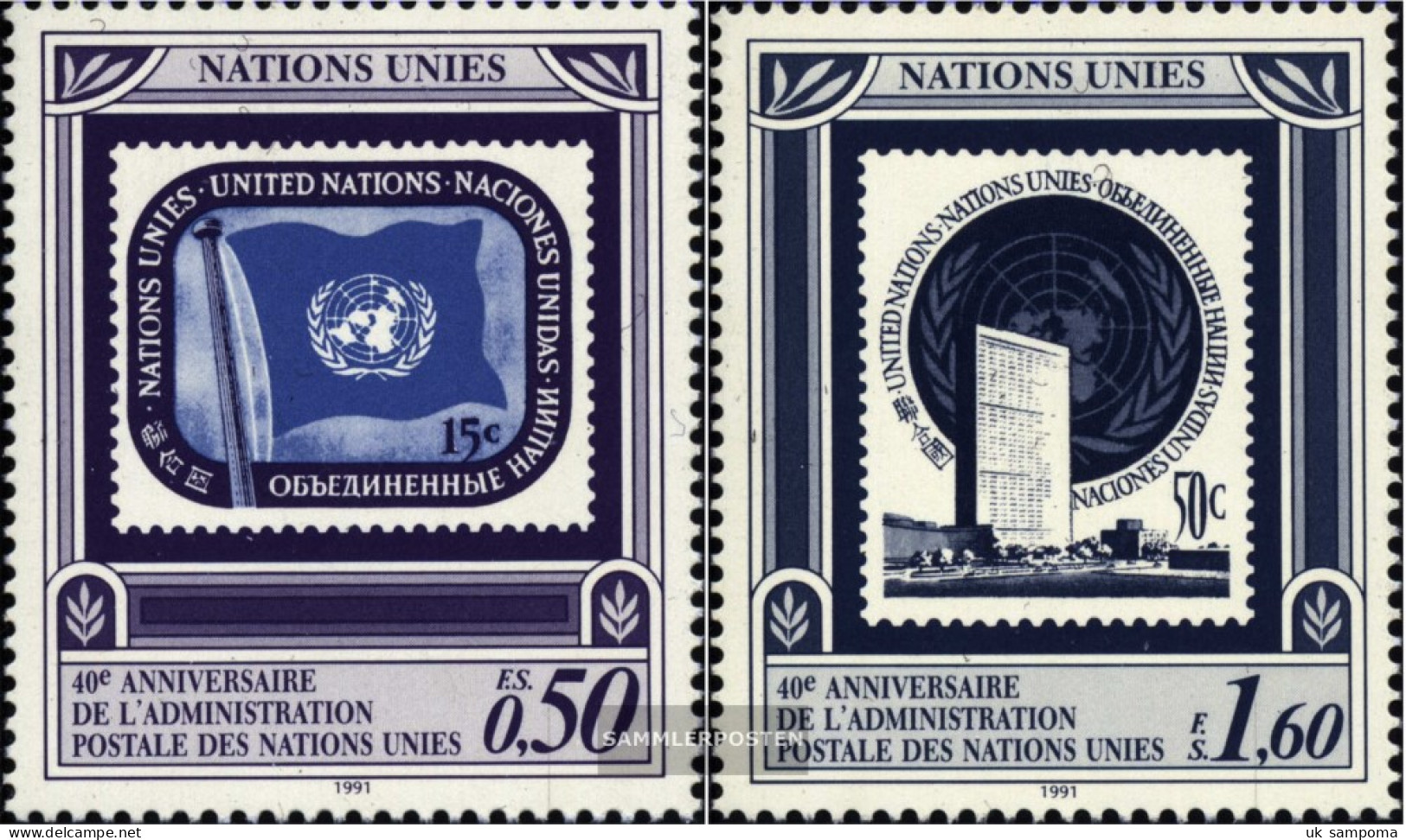 UN - Geneva 206-207 (complete Issue) Unmounted Mint / Never Hinged 1991 Postal Administration - Neufs