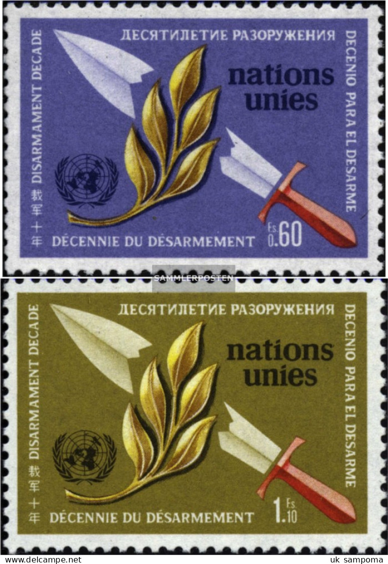 UN - Geneva 30-31 (complete Issue) Unmounted Mint / Never Hinged 1973 Disarmament - Gebruikt