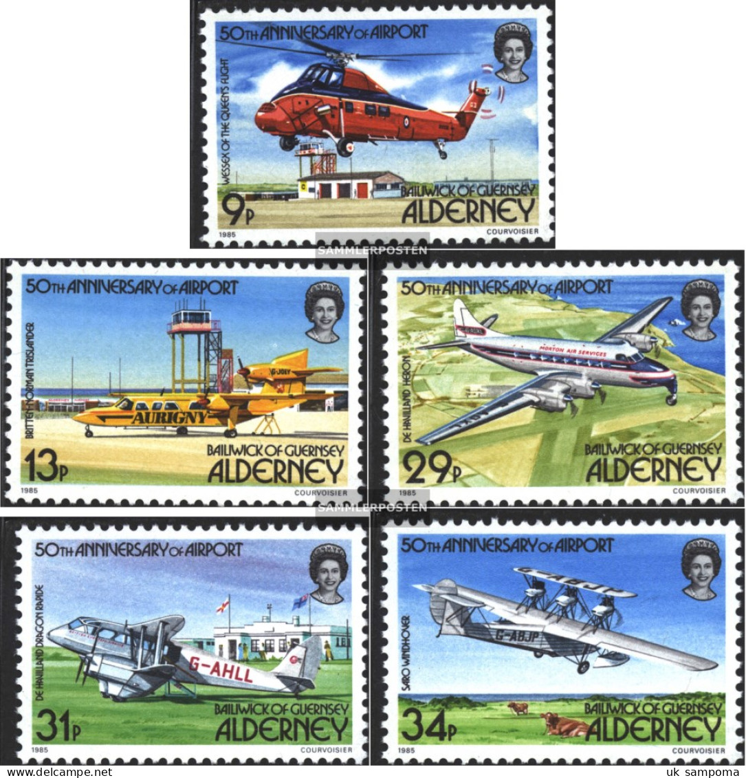United Kingdom - Alderney 18-22 (complete Issue) Unmounted Mint / Never Hinged 1985 Airport - Alderney