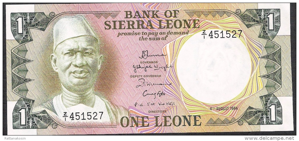 SIERRA LEONE  P5e  1 LEONE  1984 # Z/1 REPLACEMENT    UNC. - Sierra Leona