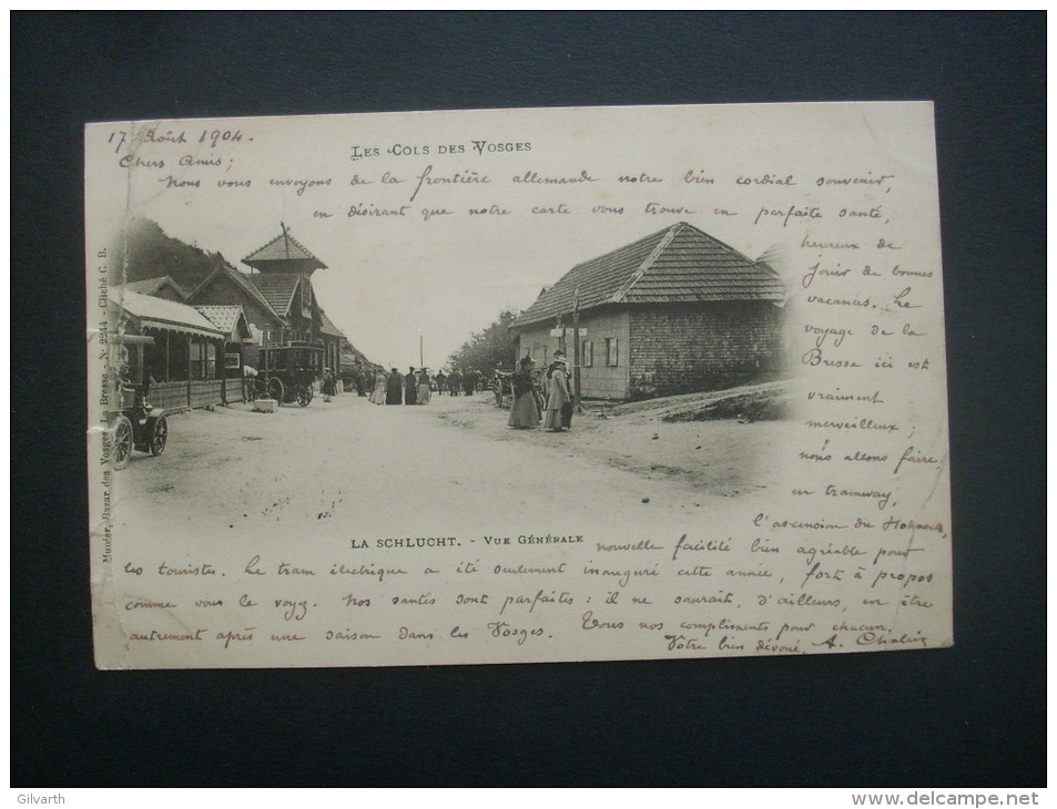 Les Cols Des Vosges La Schlucht Vue Générale  - Munier Dos Simple  Circulée 1904 L205A - Autres & Non Classés