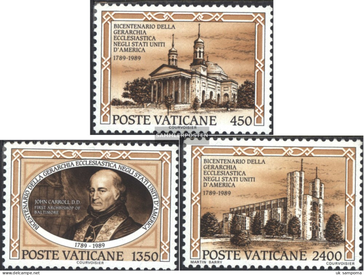 Vatikanstadt 993-995 (complete Issue) Unmounted Mint / Never Hinged 1989 Catholic Diocese - Unused Stamps