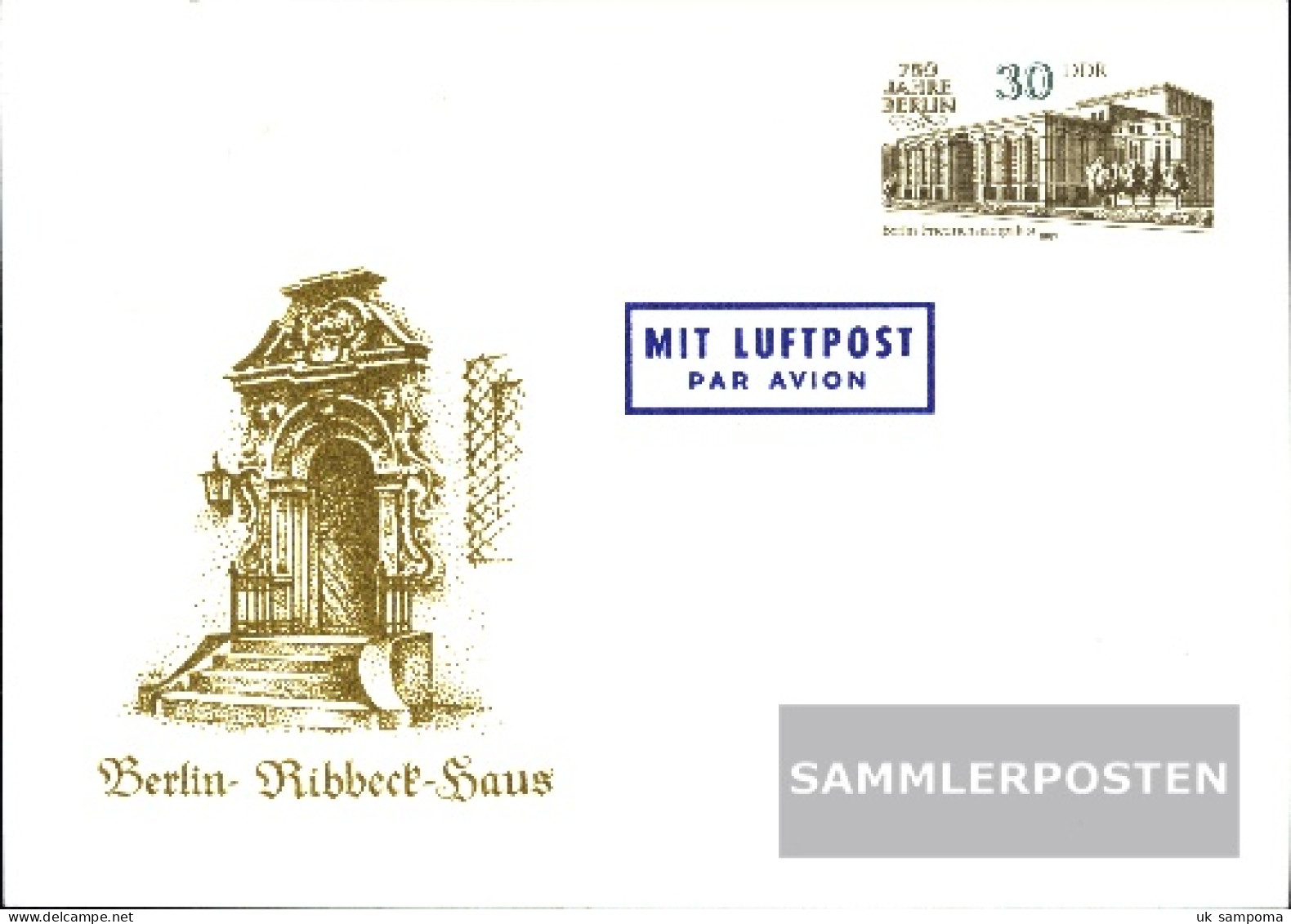 DDR P98 Official Postcard Unused 750 Years Berlin - Autres & Non Classés