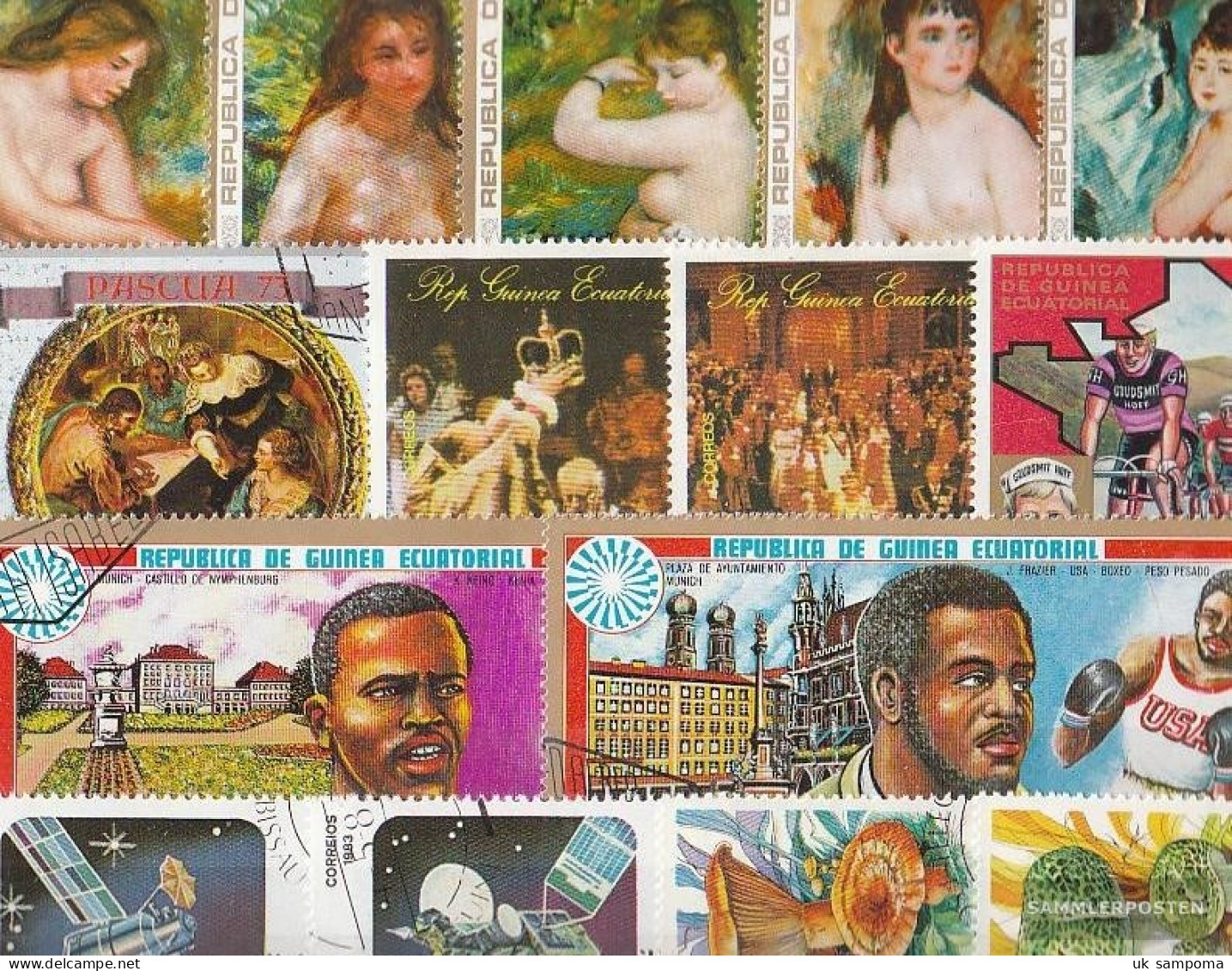 Africa 100 Different Stamps  Guinea, -Equatorial And -Bissau - Africa (Varia)