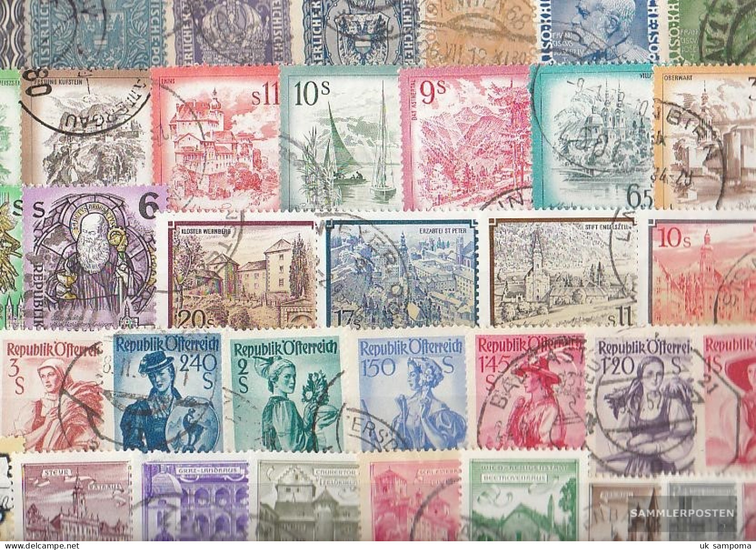 Austria 150 Different Stamps - Colecciones